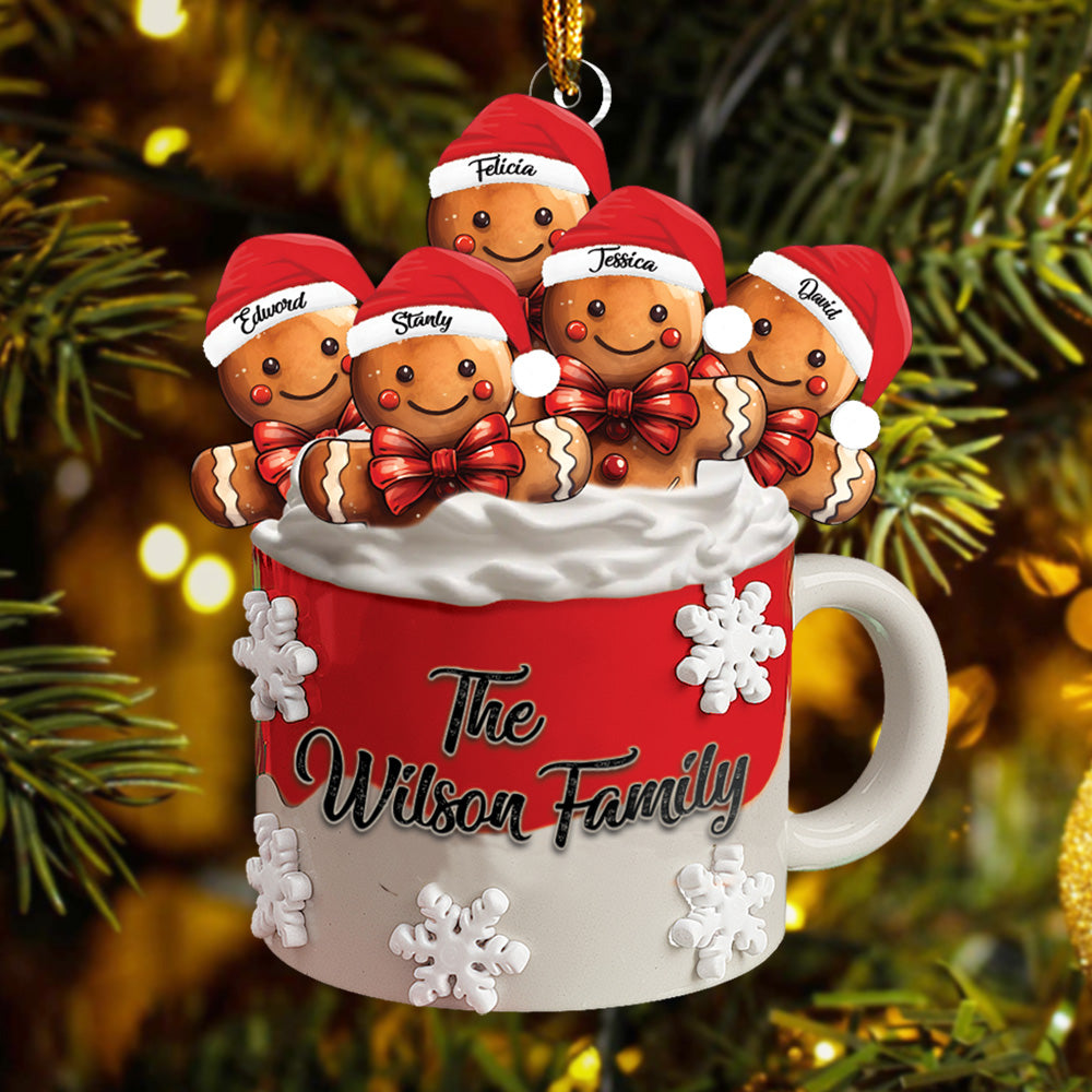 Personalized Gingerbread Christmas Ornament - Personalized Acrylic Ornament - N3005 VH01