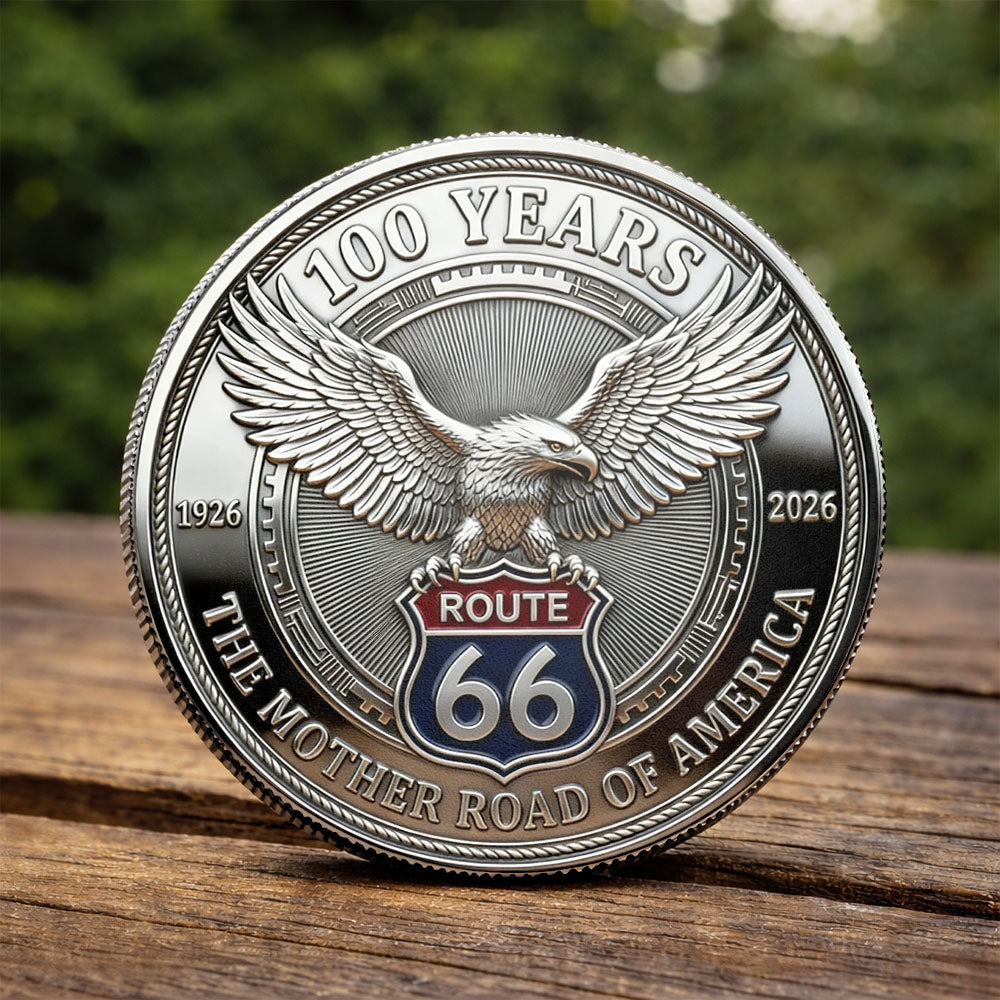 Celebrate 100 Years of Road Route 66 and America 250th Anniversary - Personalized Car's Photo Commemorative Coin Vrs2 A2110