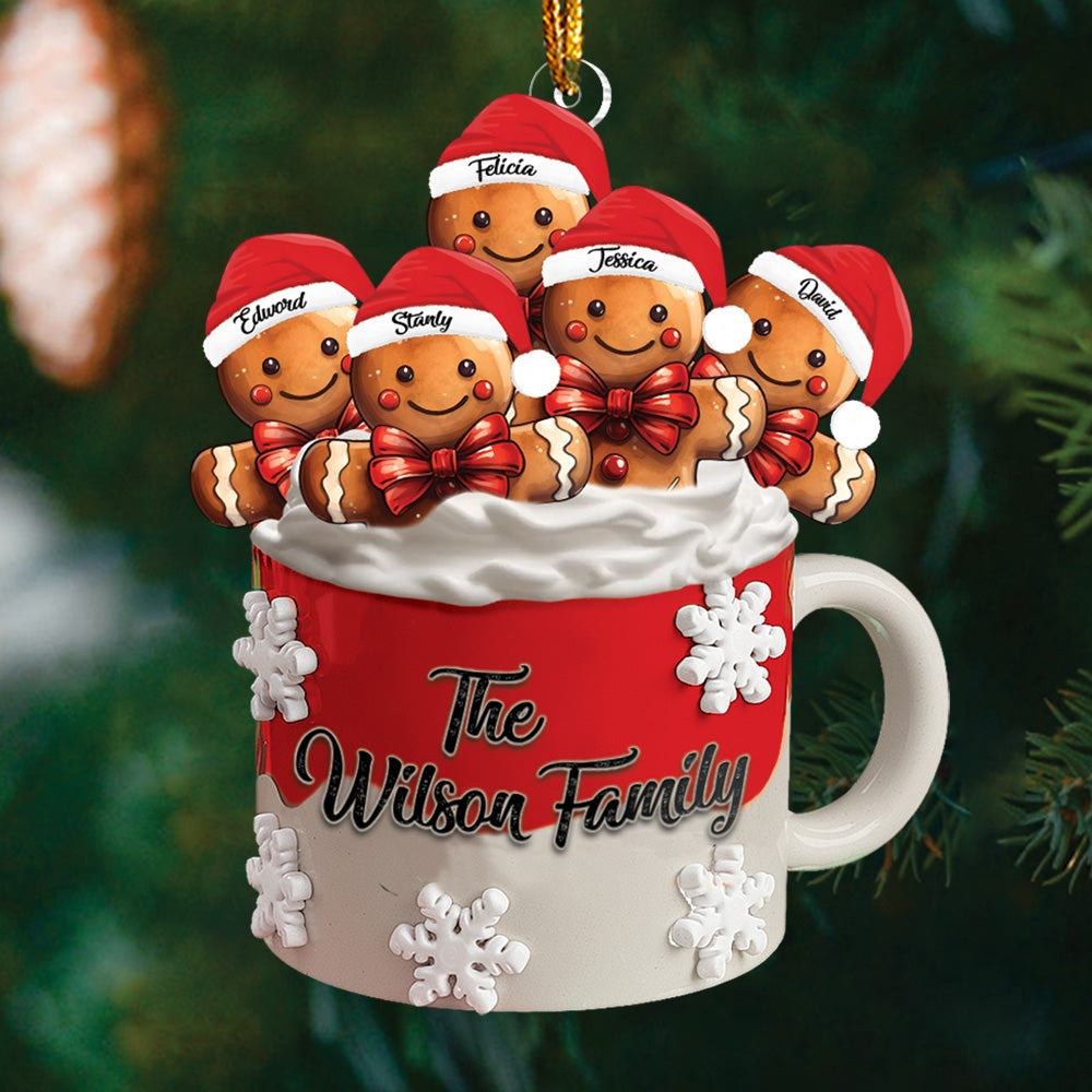 Personalized Gingerbread Christmas Ornament - Personalized Acrylic Ornament - N3005 VH01