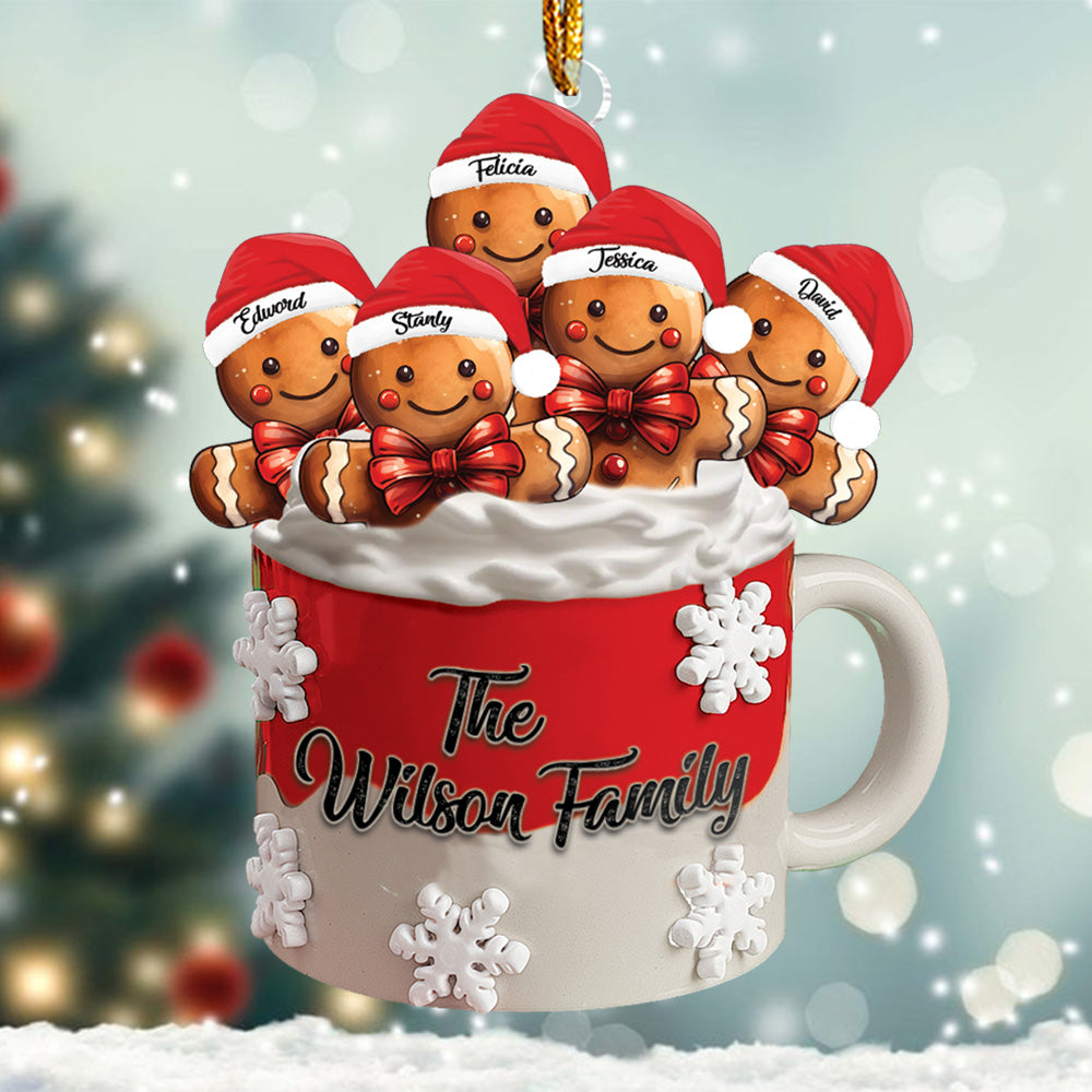 Personalized Gingerbread Christmas Ornament - Personalized Acrylic Ornament - N3005 VH01