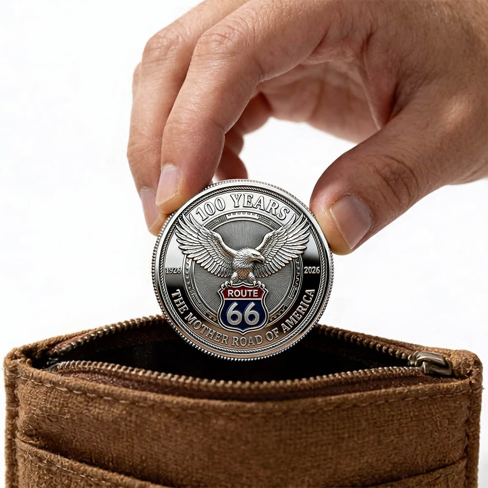 Celebrate 100 Years of Road Route 66 and America 250th Anniversary - Personalized Car's Photo Commemorative Coin Vrs2 A2110