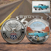 Celebrate 100 Years of Road Route 66 and America 250th Anniversary - Personalized Car's Photo Commemorative Coin Vrs2 A2110