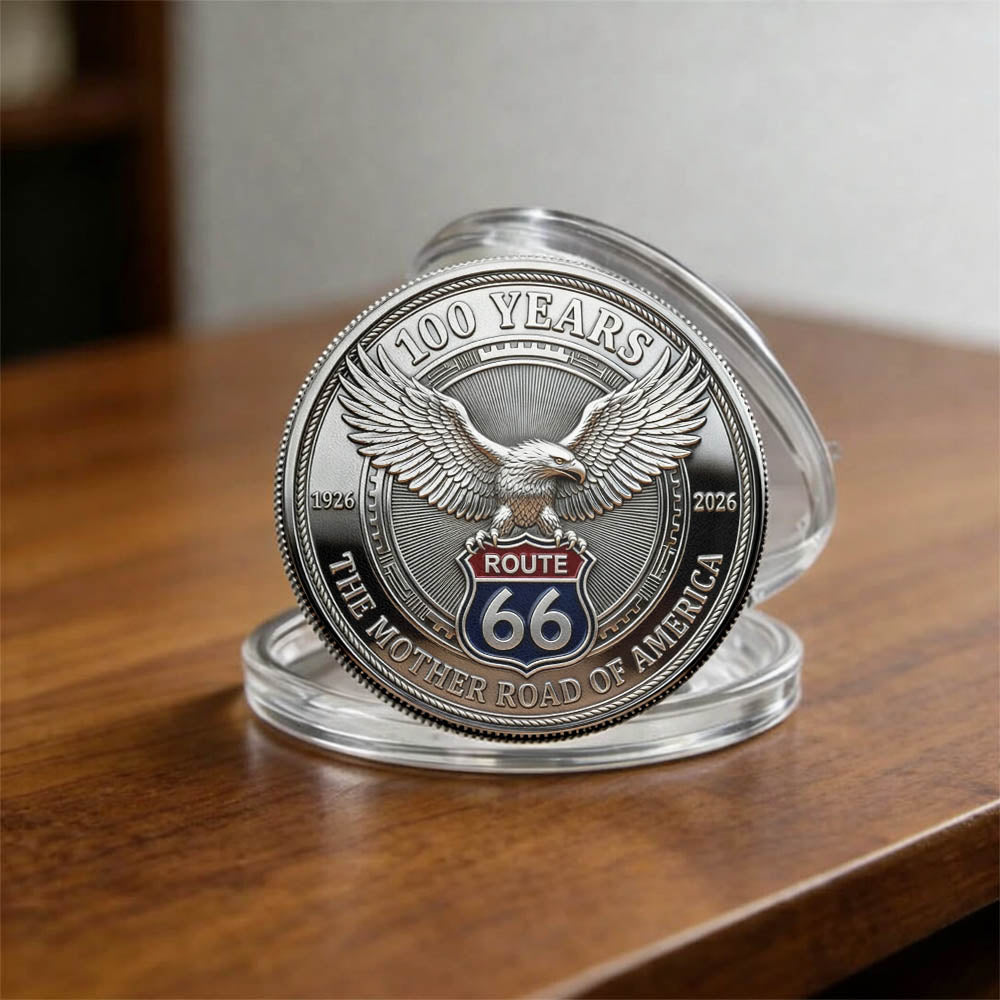 Celebrate 100 Years of Road Route 66 and America 250th Anniversary - Personalized Car's Photo Commemorative Coin Vrs2 A2110
