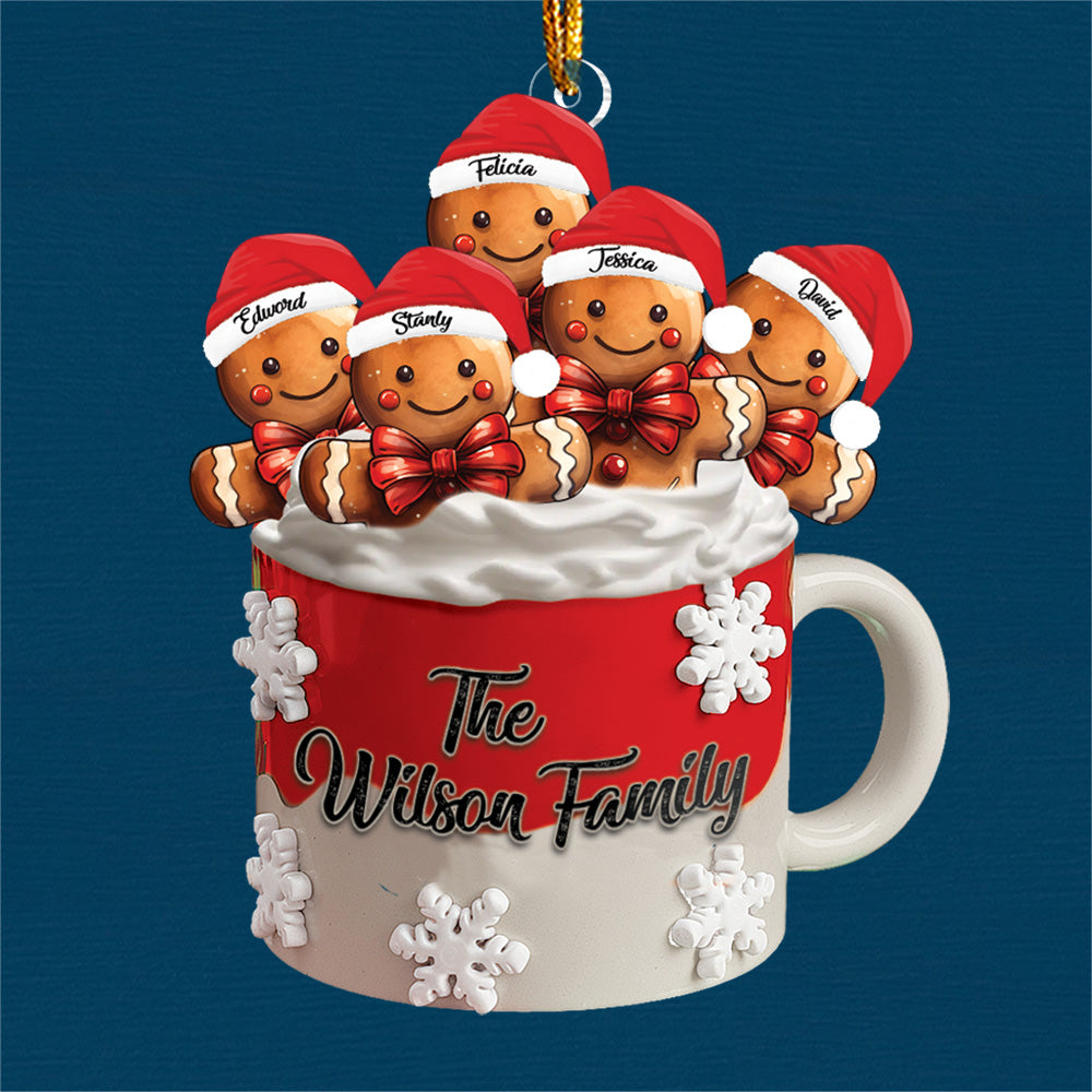 Personalized Gingerbread Christmas Ornament - Personalized Acrylic Ornament - N3005 VH01