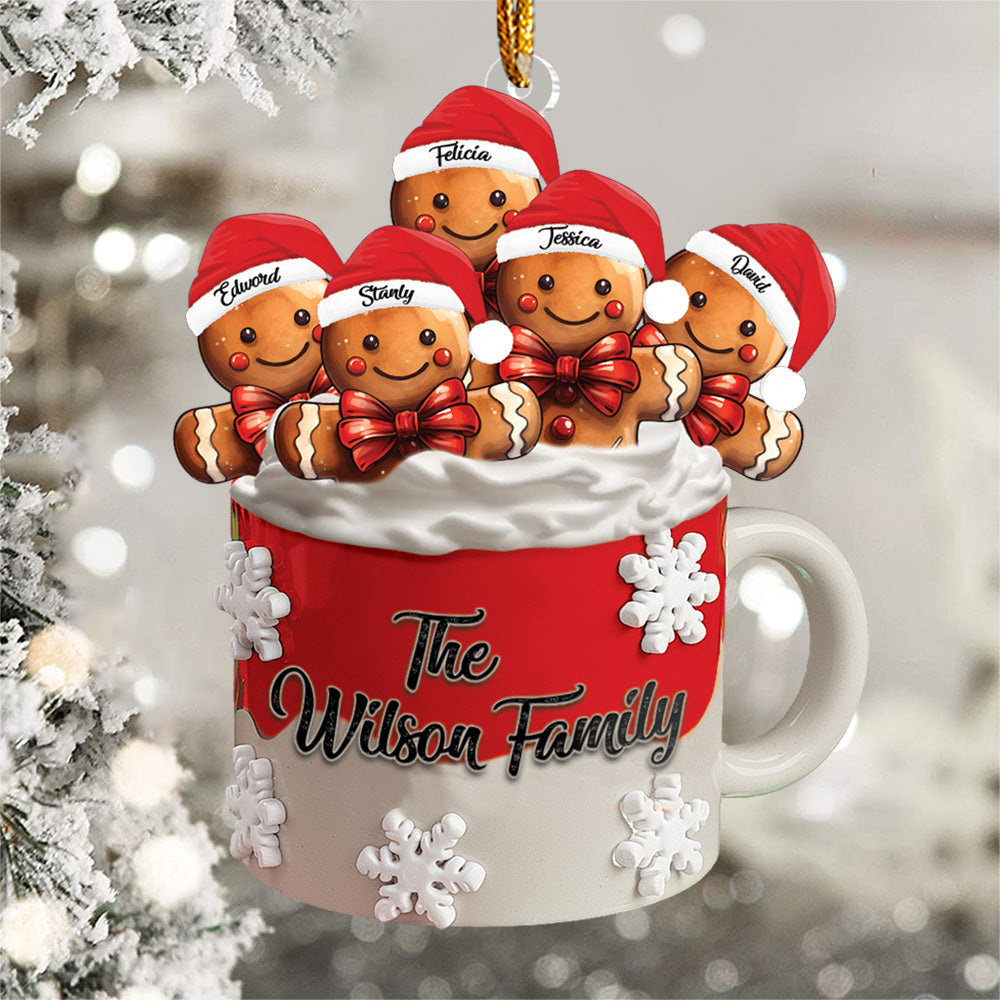 Personalized Gingerbread Christmas Ornament - Personalized Acrylic Ornament - N3005 VH01