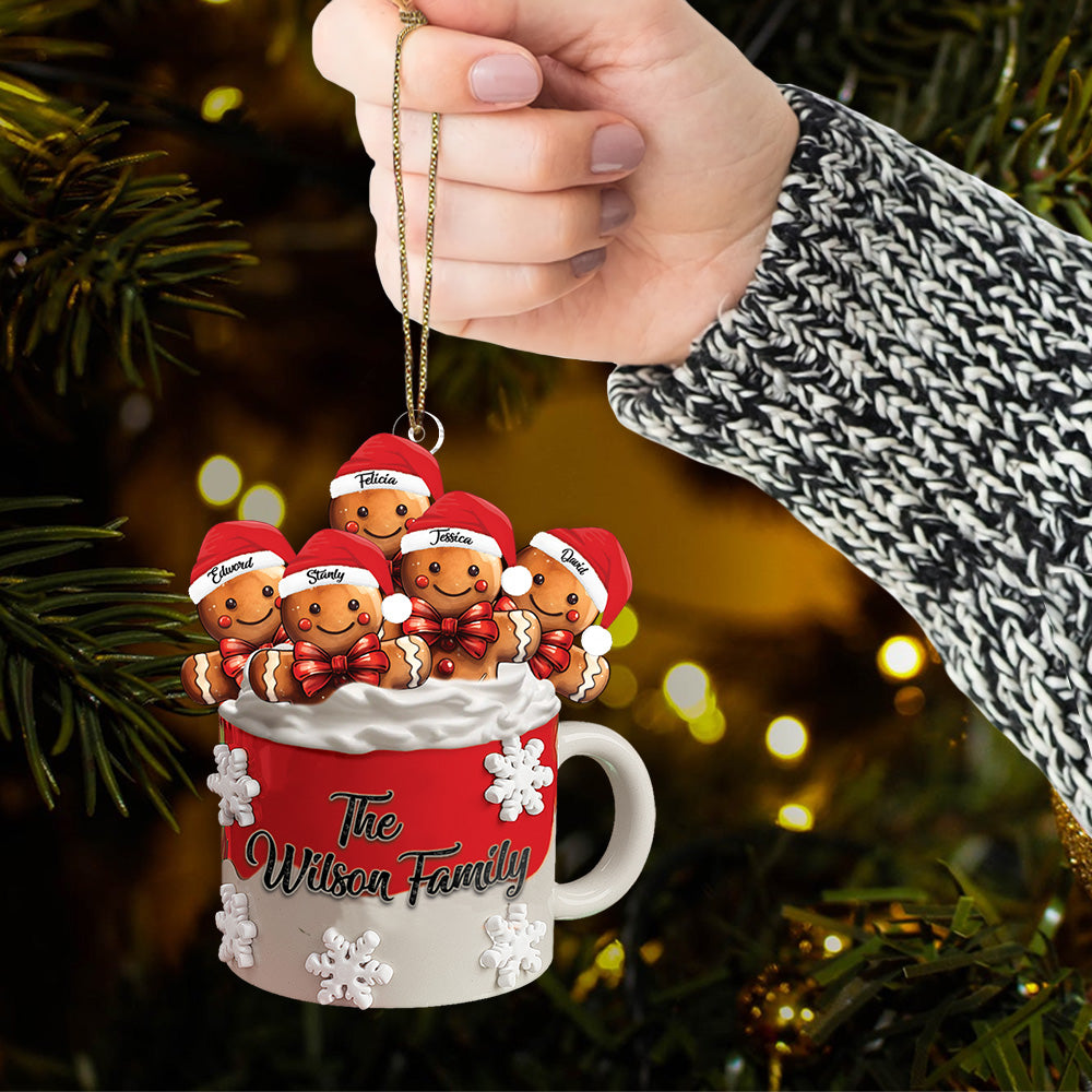 Personalized Gingerbread Christmas Ornament - Personalized Acrylic Ornament - N3005 VH01