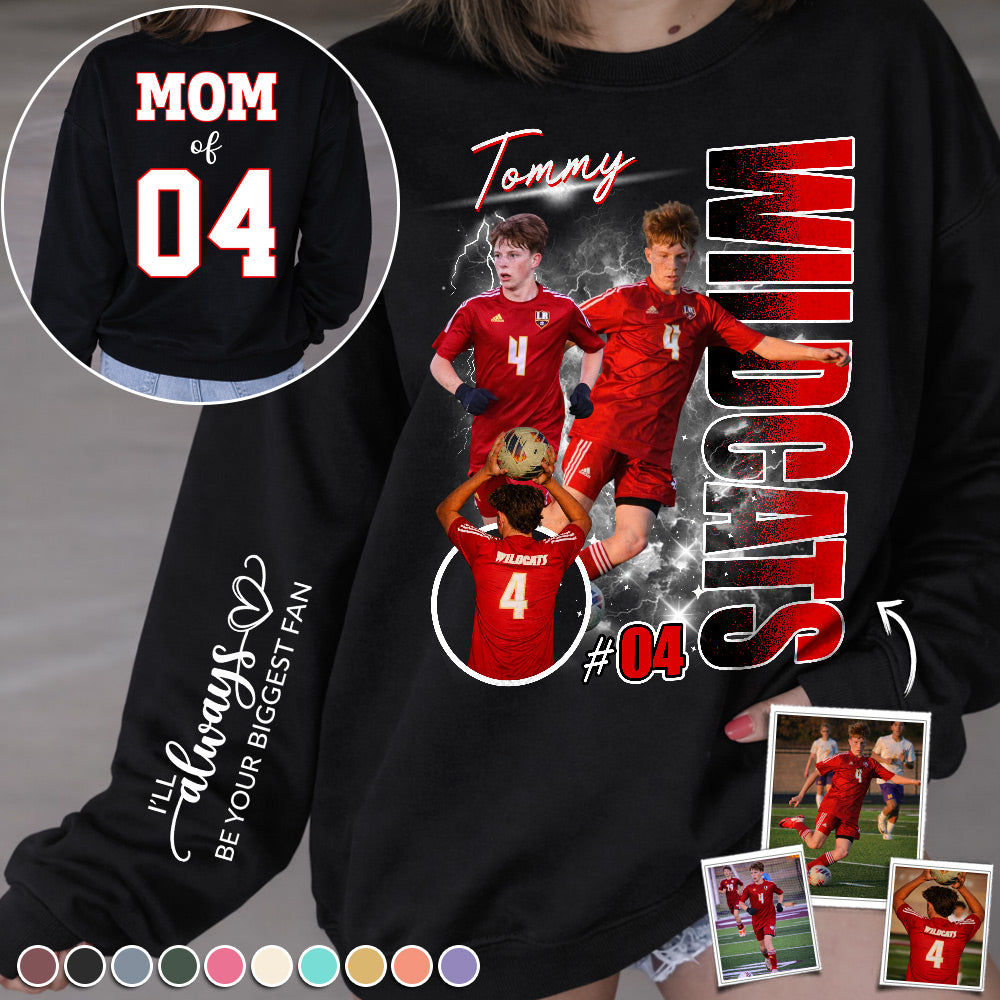 Custom Photo Soccer Player Shirt - Personalized Team Name School Name Bootleg Shirt - Gift For Soccer Lover T1807