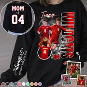 Custom Photo Soccer Player Shirt - Personalized Team Name School Name Bootleg Shirt - Gift For Soccer Lover T1807