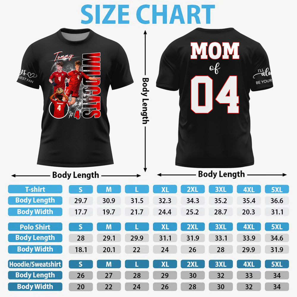Custom Photo Soccer Player Shirt - Personalized Team Name School Name Bootleg Shirt - Gift For Soccer Lover T1807