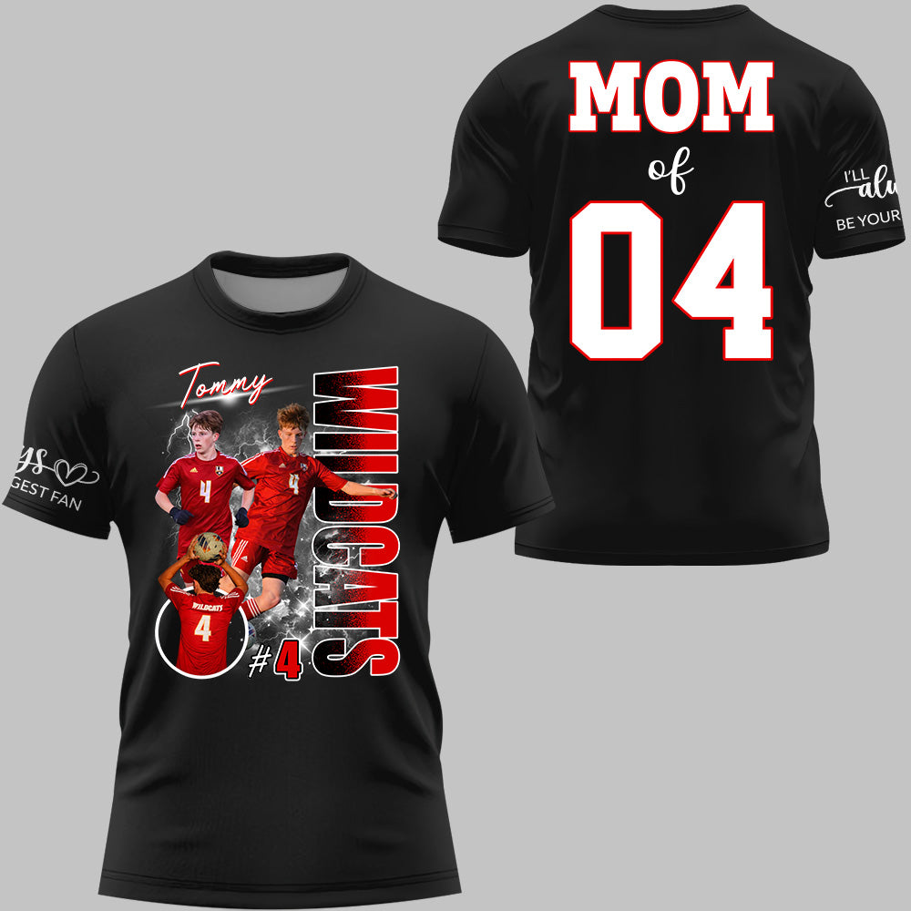 Custom Photo Soccer Player Shirt - Personalized Team Name School Name Bootleg Shirt - Gift For Soccer Lover T1807