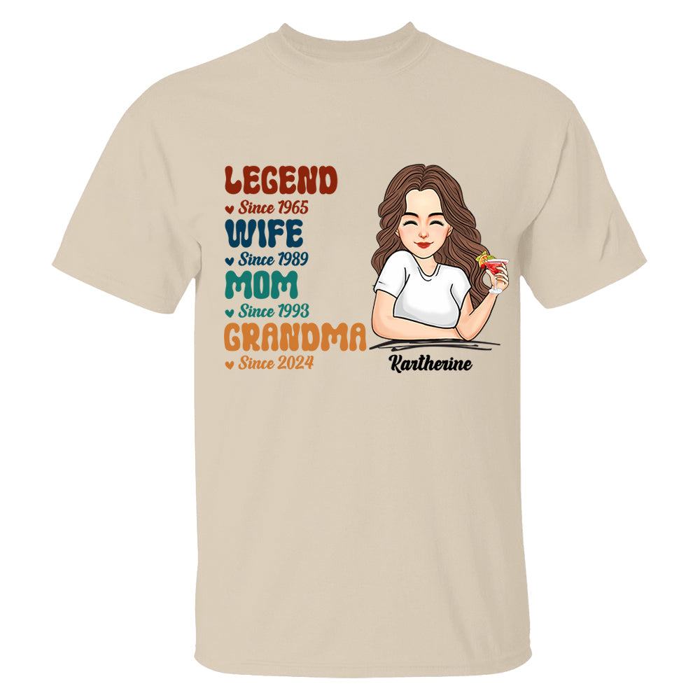 Custom Legend Wife Mom Grandma Since Years Shirt Gift For Grandmas - Mother's Day Gift