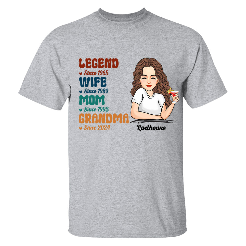 Custom Legend Wife Mom Grandma Since Years Shirt Gift For Grandmas - Mother's Day Gift