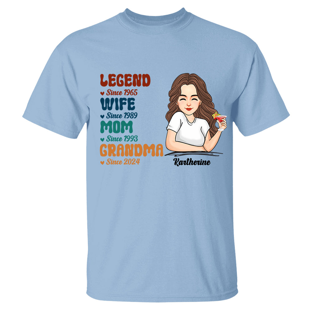 Custom Legend Wife Mom Grandma Since Years Shirt Gift For Grandmas - Mother's Day Gift