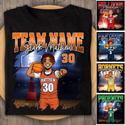 Basketball Personalized Shirt Custom Upload Photo, Clipart, Team Name, Custom Bootleg Rap Tee Basketball New Hv01