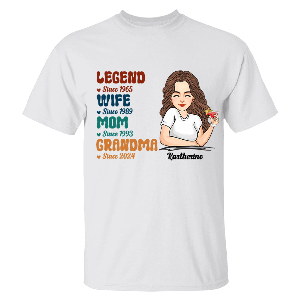 Custom Legend Wife Mom Grandma Since Years Shirt Gift For Grandmas - Mother's Day Gift