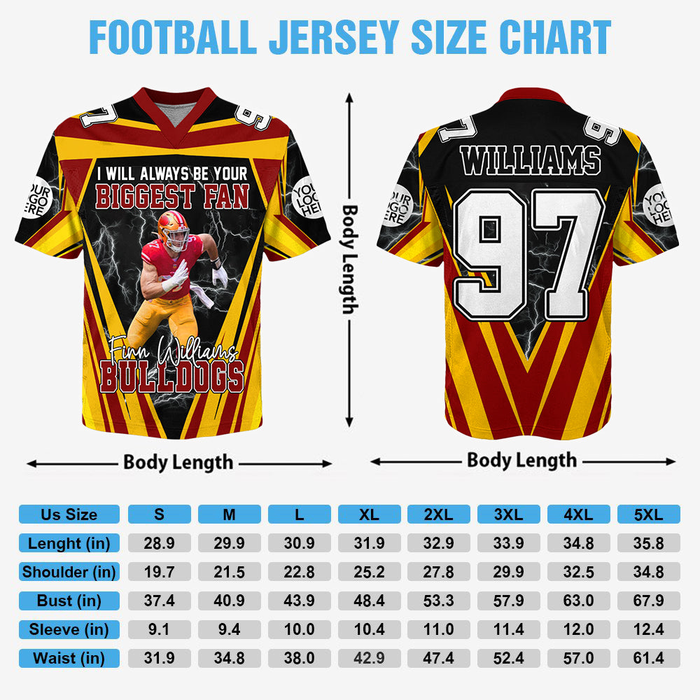 I'll Always Be Your Biggest Fan - Personalized Football Shirt For Football Family NA04 Hv01