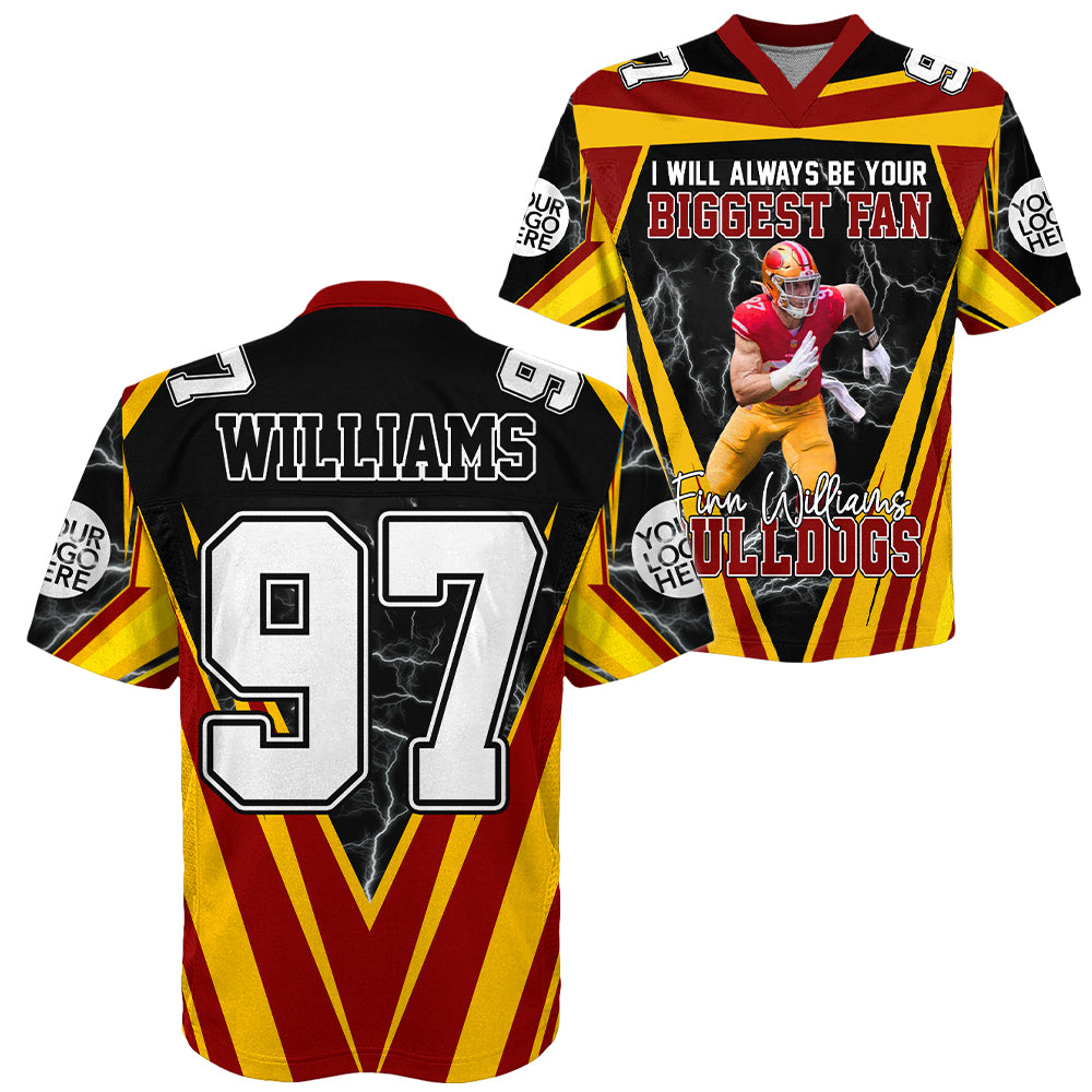 I'll Always Be Your Biggest Fan - Personalized Football Shirt For Football Family NA04 Hv01