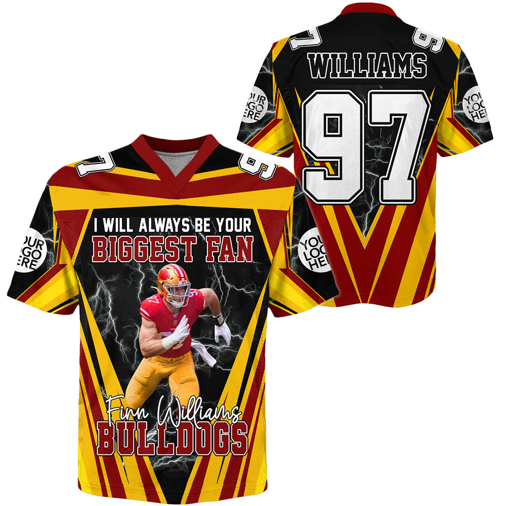 I'll Always Be Your Biggest Fan - Personalized Football Shirt For Football Family NA04 Hv01