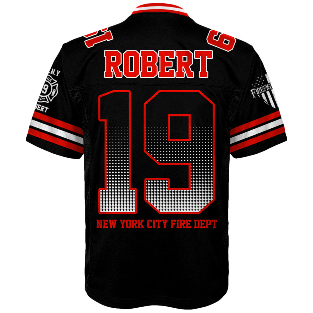 Firefighter Football Jersey Fireman Custom Fire Dept Gift For Firefighters T1807 Do99
