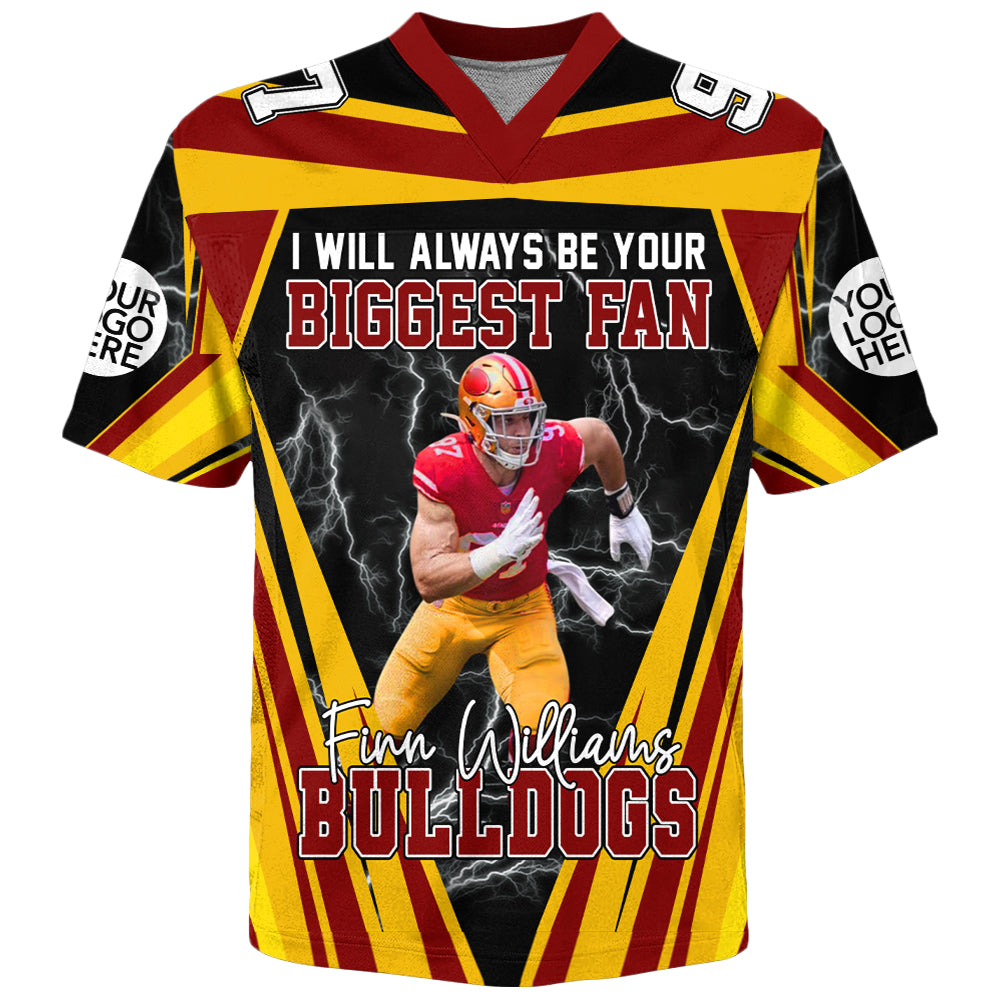 I'll Always Be Your Biggest Fan - Personalized Football Shirt For Football Family NA04 Hv01
