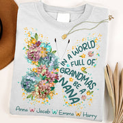 Personalized Grandma Shirt In a World Full of Grandmas Be a Mimi Custom T-Shirt with Grandkids Names - Gift for Mother's Day T1807 Do99