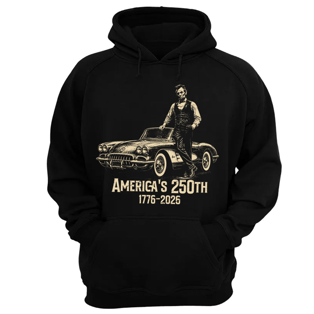 Custom Car Vintage 250 Years America Anniversary Shirt, Funny 4th of July Tee For Car Lovers VH01