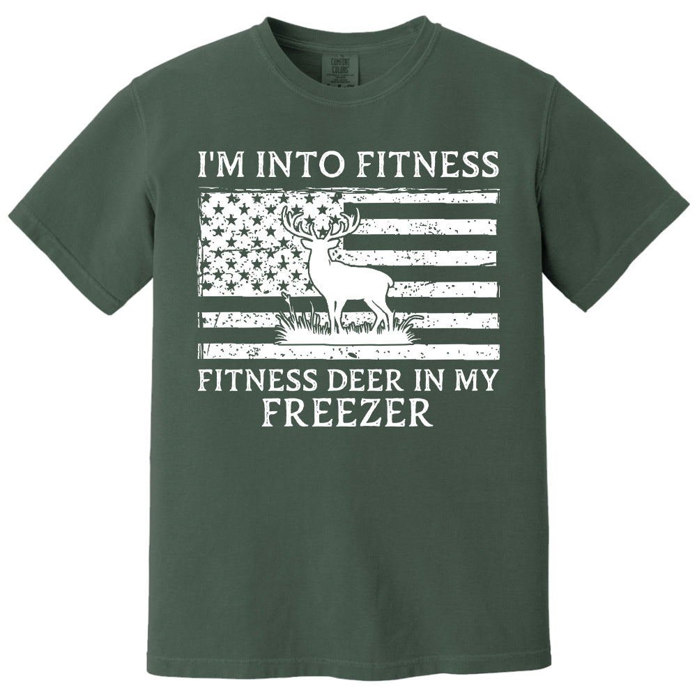Personalized I'm Into Fitness Fitness Deer in My Freezer Shirt Gift for Hunter, Hunting Lovers Pt99