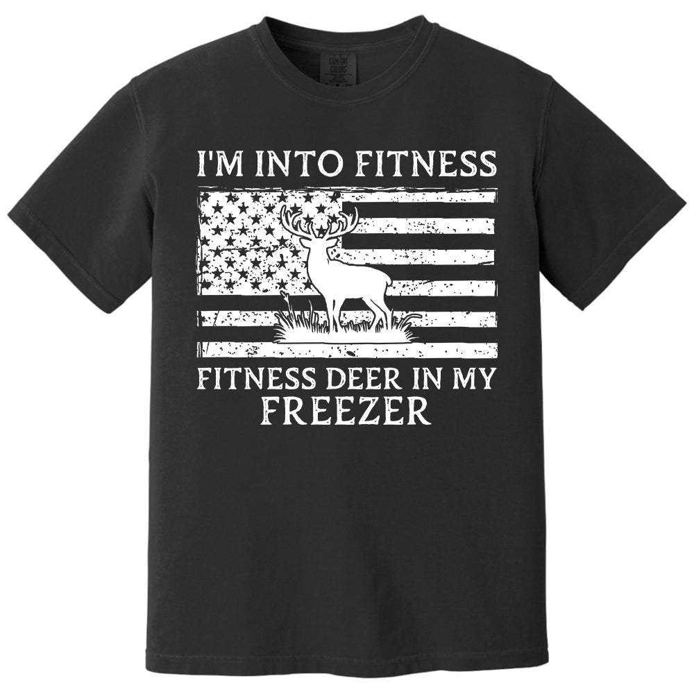 Personalized I'm Into Fitness Fitness Deer in My Freezer Shirt Gift for Hunter, Hunting Lovers Pt99