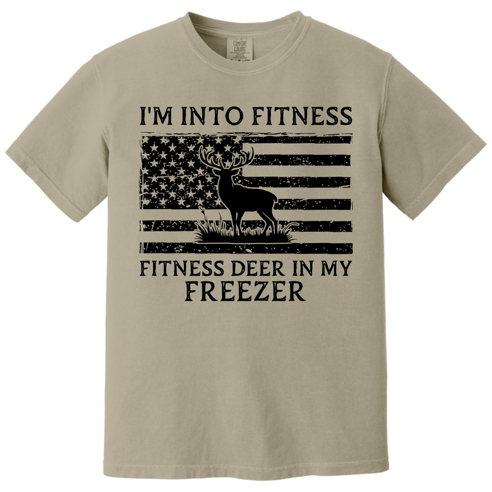 Personalized I'm Into Fitness Fitness Deer in My Freezer Shirt Gift for Hunter, Hunting Lovers Pt99