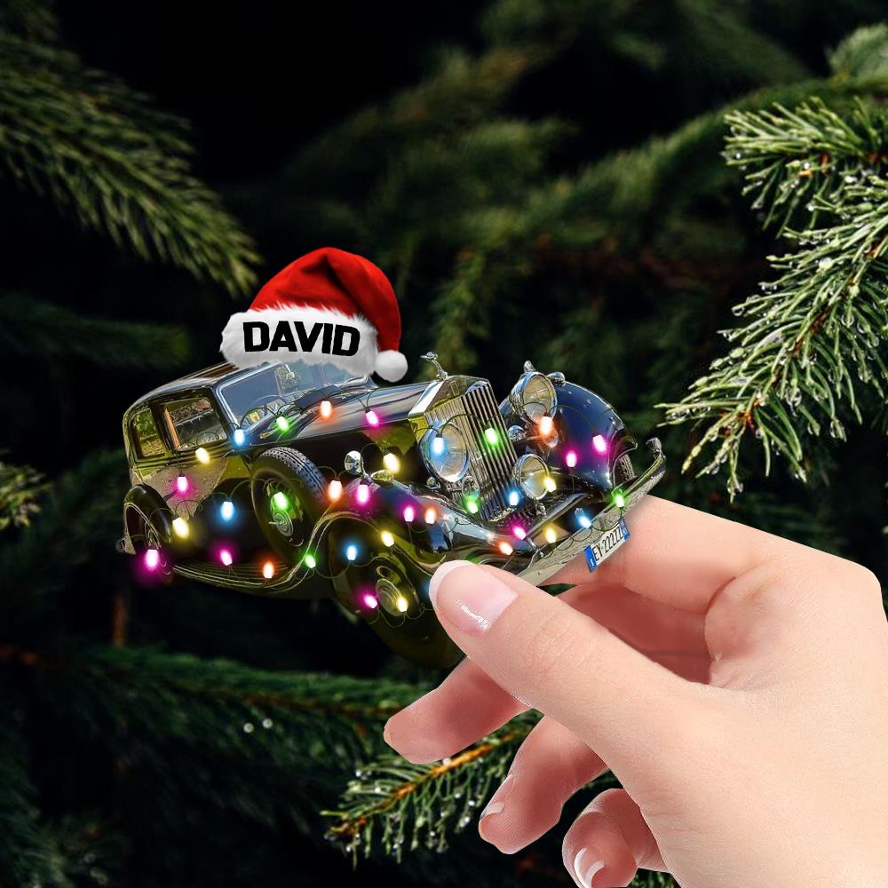 Custom Photo Classic Car Ornament -  Gift For Classic Car Lovers A2110 Nh00