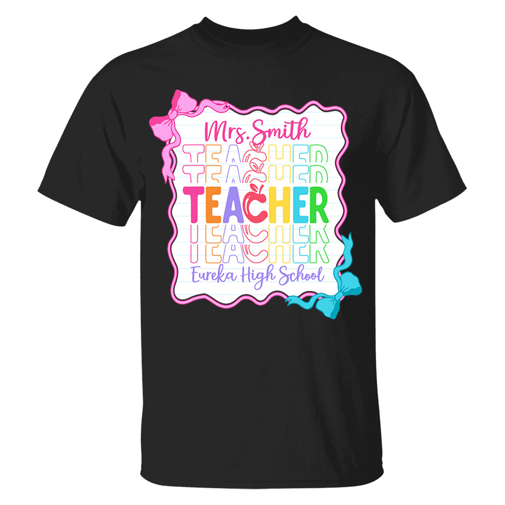 Teacher Back To School Shirt Personalized School Spirit Gift Do98