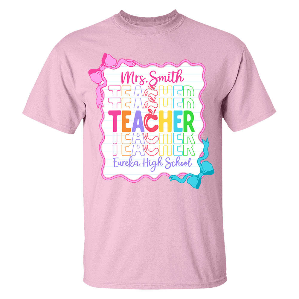 Teacher Back To School Shirt Personalized School Spirit Gift Do98