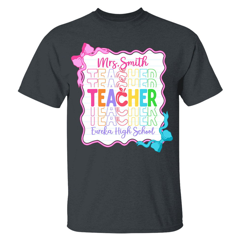Teacher Back To School Shirt Personalized School Spirit Gift Do98