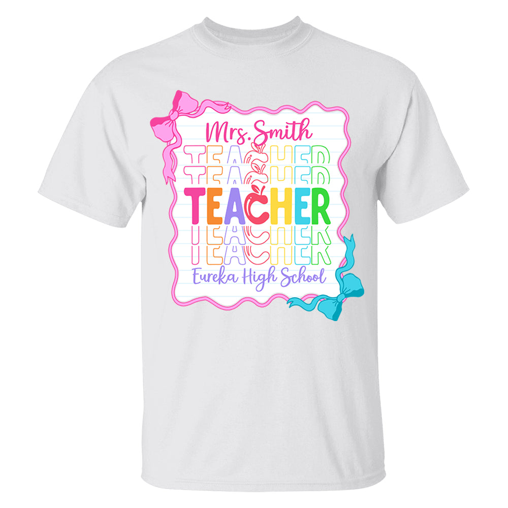 Teacher Back To School Shirt Personalized School Spirit Gift Do98