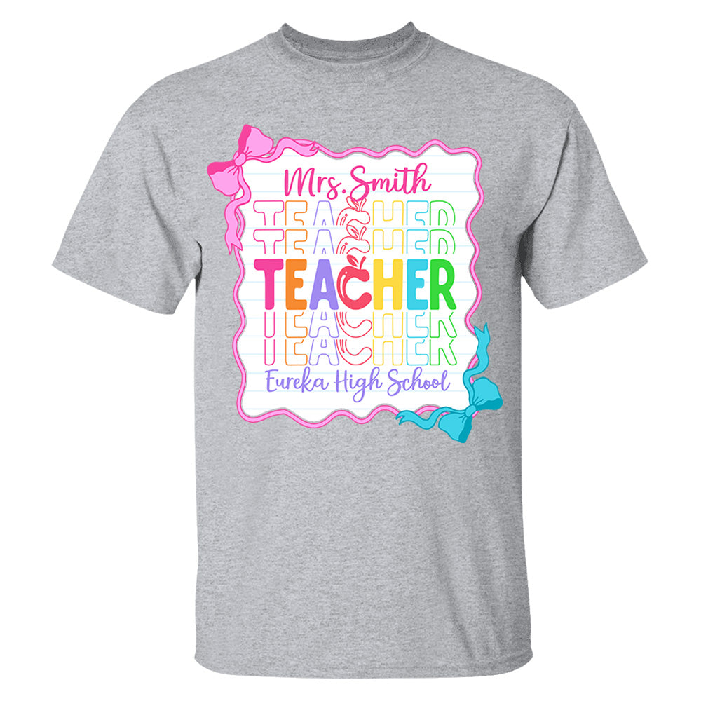 Teacher Back To School Shirt Personalized School Spirit Gift Do98