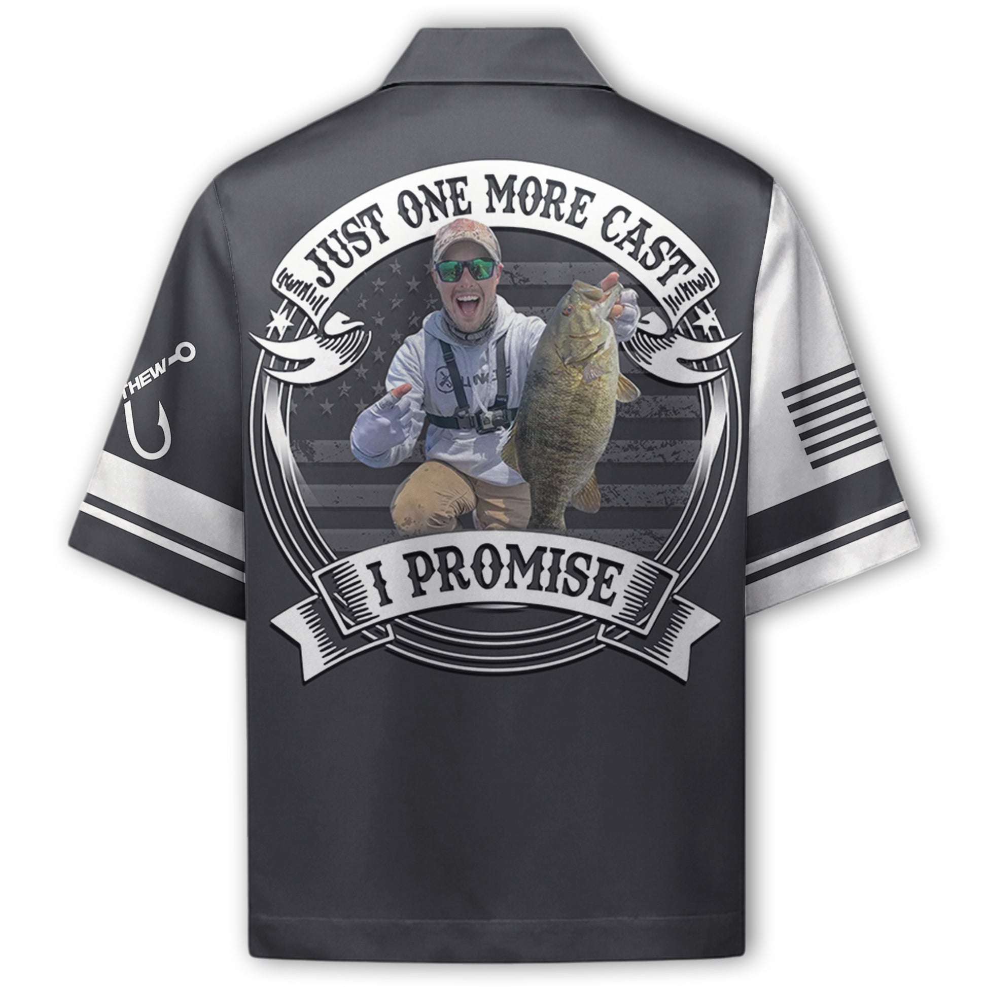 Just One More Cast I Promise - Personalized Upload Fishing Photo For Fishing Lovers Hawaiian Shirt Vr2 Hv01