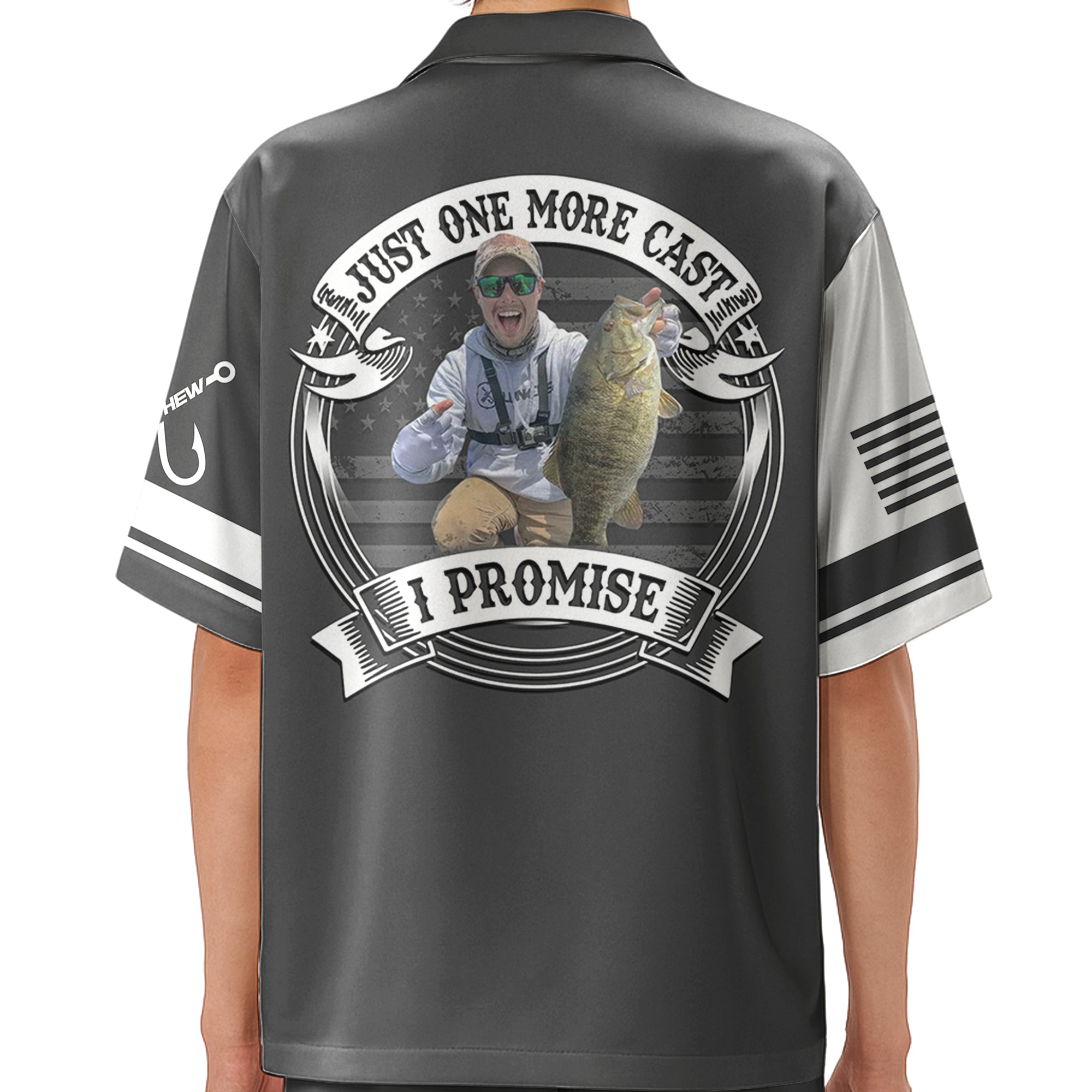 Just One More Cast I Promise - Personalized Upload Fishing Photo For Fishing Lovers Hawaiian Shirt Vr2 Hv01