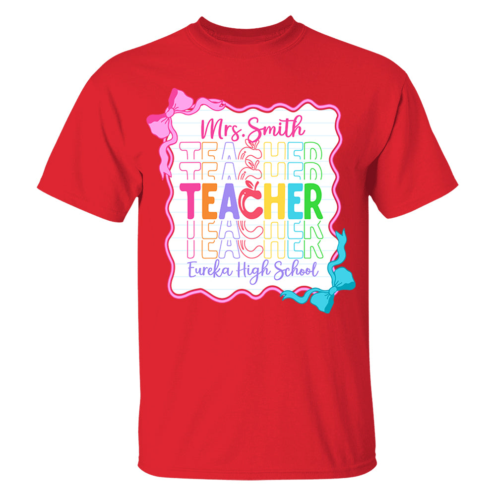 Teacher Back To School Shirt Personalized School Spirit Gift Do98