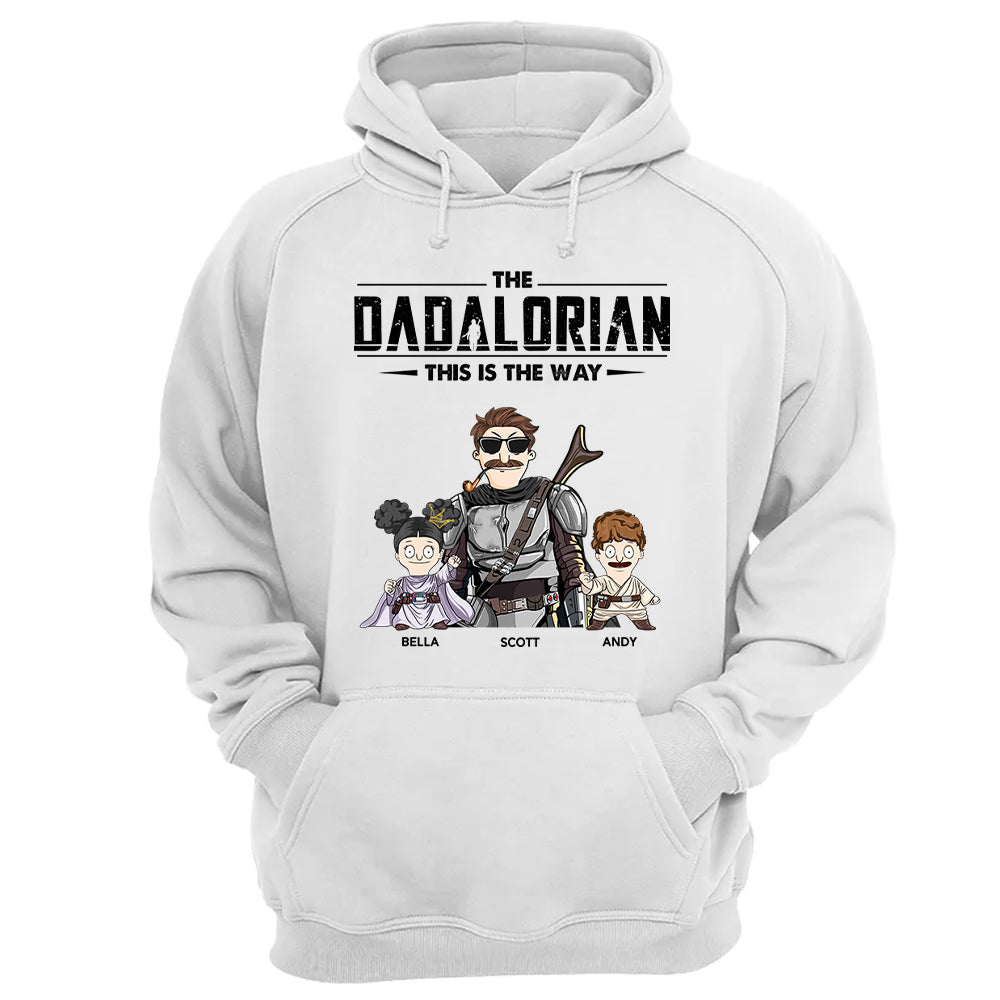 The Dadalorian This Is The Way Personalized Shirt Gift For Dad - Custom Nickname With Kids New Nh00