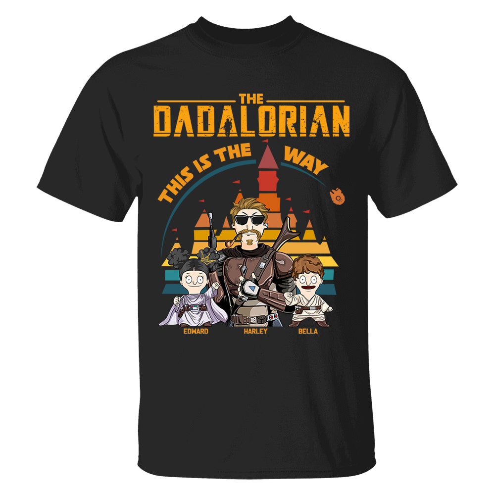 The Dadalorian This Is The Way - Personalized Shirt For Dad - Custom Nickname With Kids Gift New Nh00