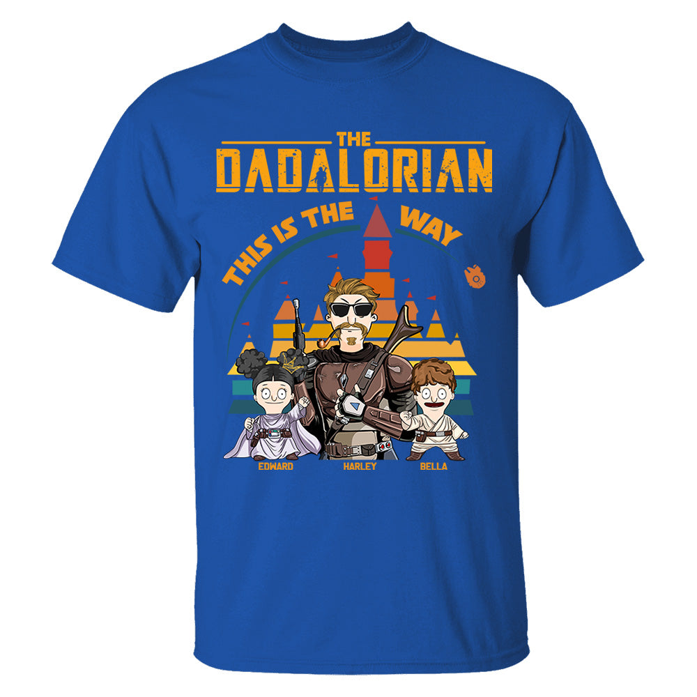 The Dadalorian This Is The Way - Personalized Shirt For Dad - Custom Nickname With Kids Gift New Nh00