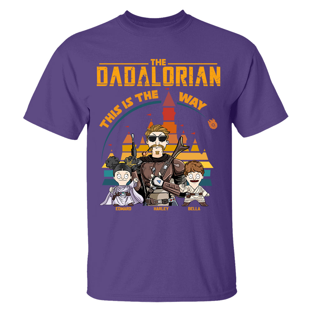 The Dadalorian This Is The Way - Personalized Shirt For Dad - Custom Nickname With Kids Gift New Nh00