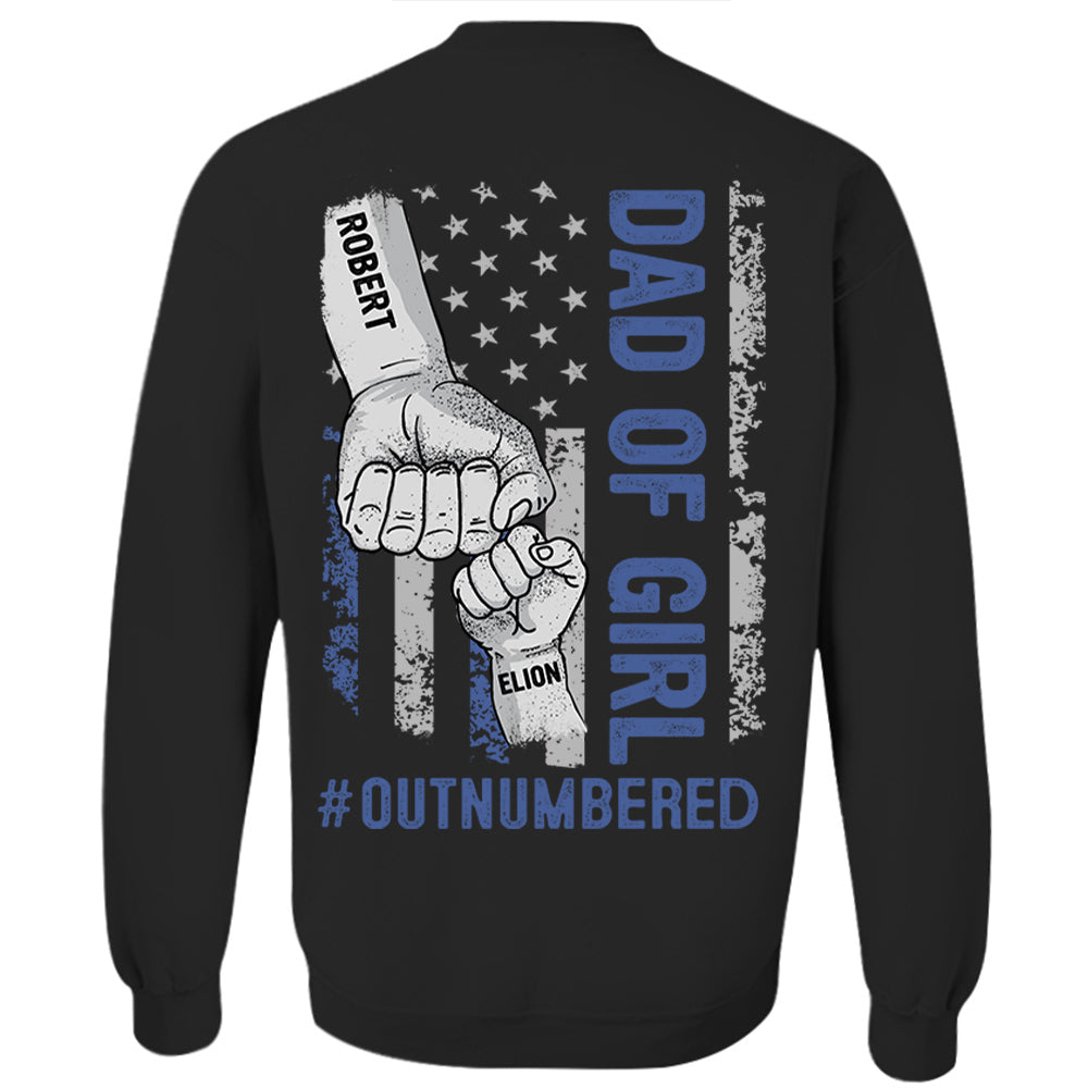 Personalized Dad Of Girls Outnumbered Shirt Gift For Dad - Father's Day Gift For Him