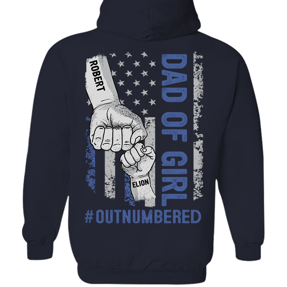Personalized Dad Of Girls Outnumbered Shirt Gift For Dad - Father's Day Gift For Him
