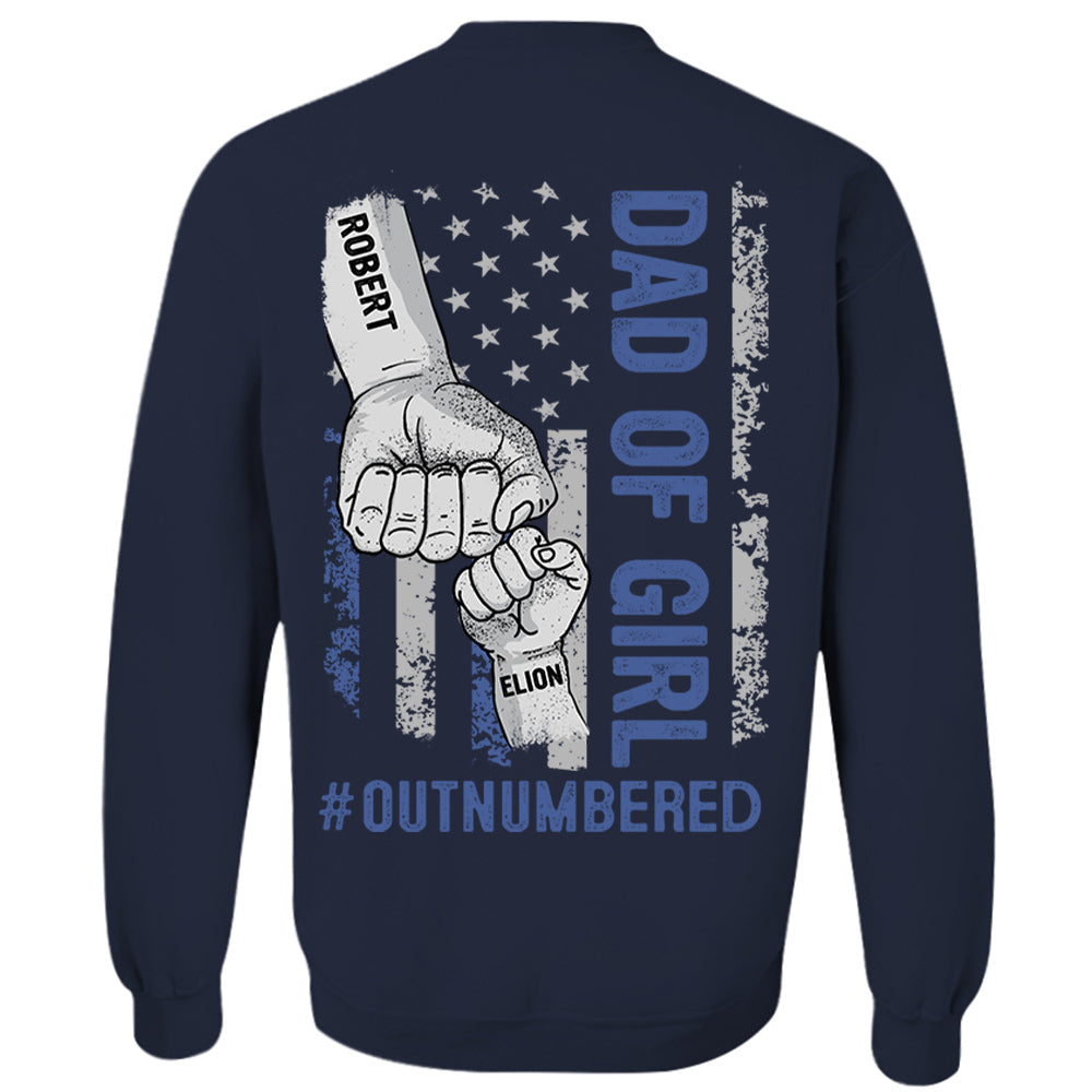 Personalized Dad Of Girls Outnumbered Shirt Gift For Dad - Father's Day Gift