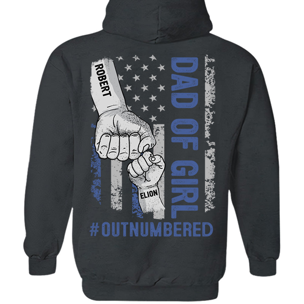 Personalized Dad Of Girls Outnumbered Shirt Gift For Dad - Father's Day Gift For Him