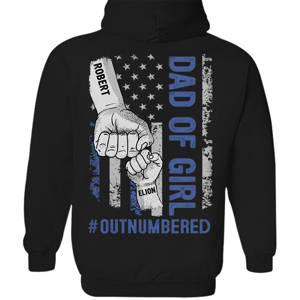 Personalized Dad Of Girls Outnumbered Shirt Gift For Dad - Father's Day Gift For Him