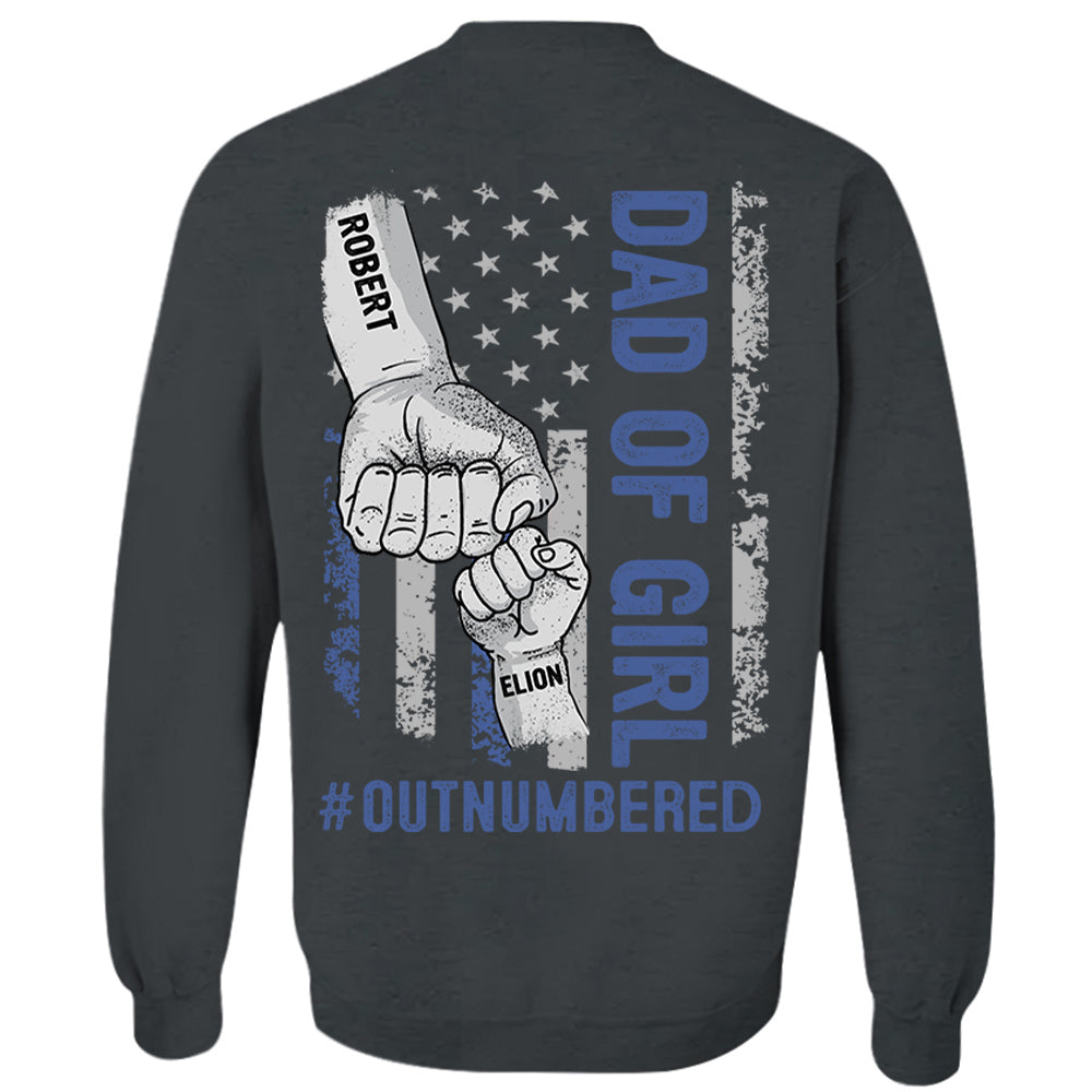 Personalized Dad Of Girls Outnumbered Shirt Gift For Dad - Father's Day Gift