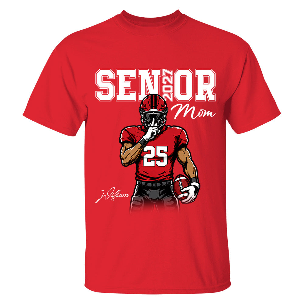 Custom Senior Football Mom Shirt, Senior Night Tee 2027 L0411 VH01