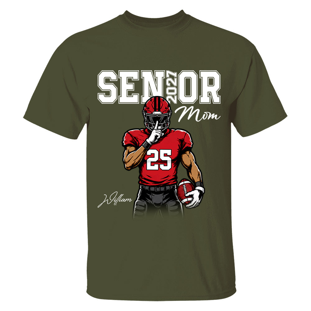 Custom Senior Football Mom Shirt, Senior Night Tee 2027 L0411 VH01